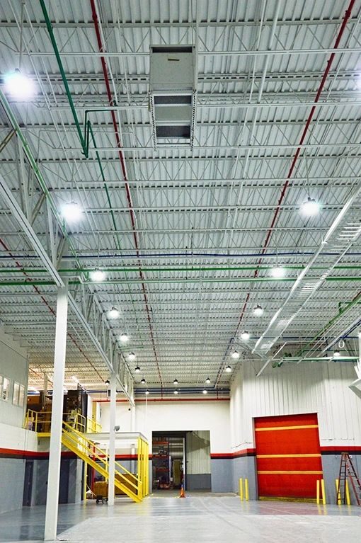 Overhead structural steel and pipework painting
